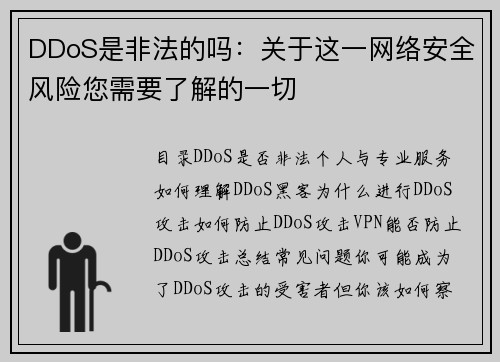DDoS是非法的吗：关于这一网络安全风险您需要了解的一切